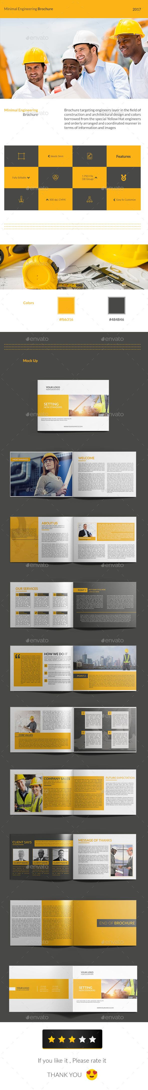 Minimal Engineering Brochure | Brochure Templates | Brochure Pertaining To Engineering Brochure Templates