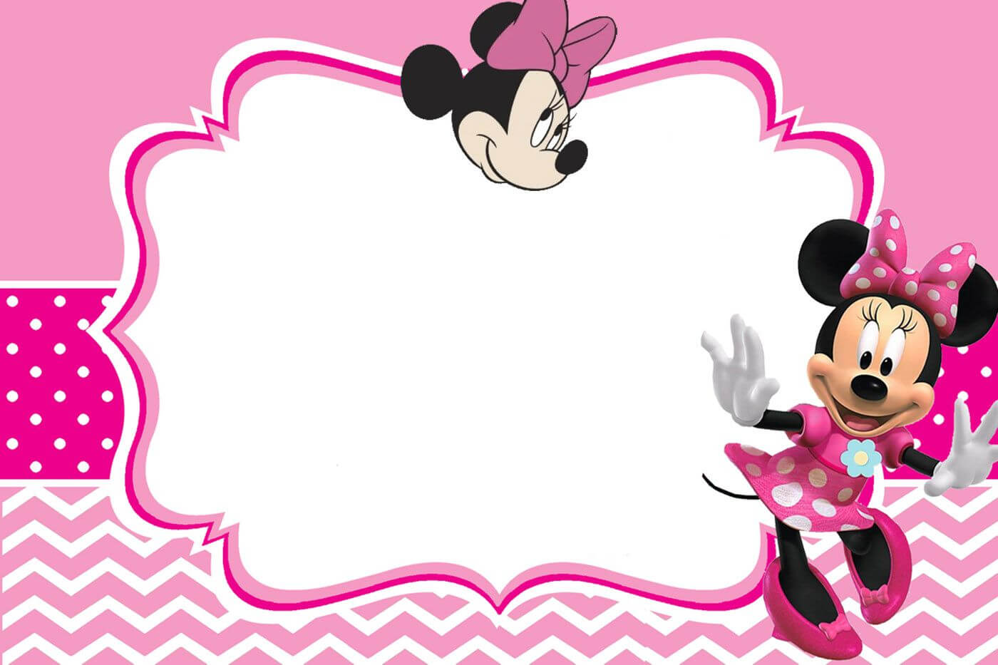 Minnie Mouse Invitation Card Design In 2019 | Minnie Mouse For Minnie Mouse Card Templates