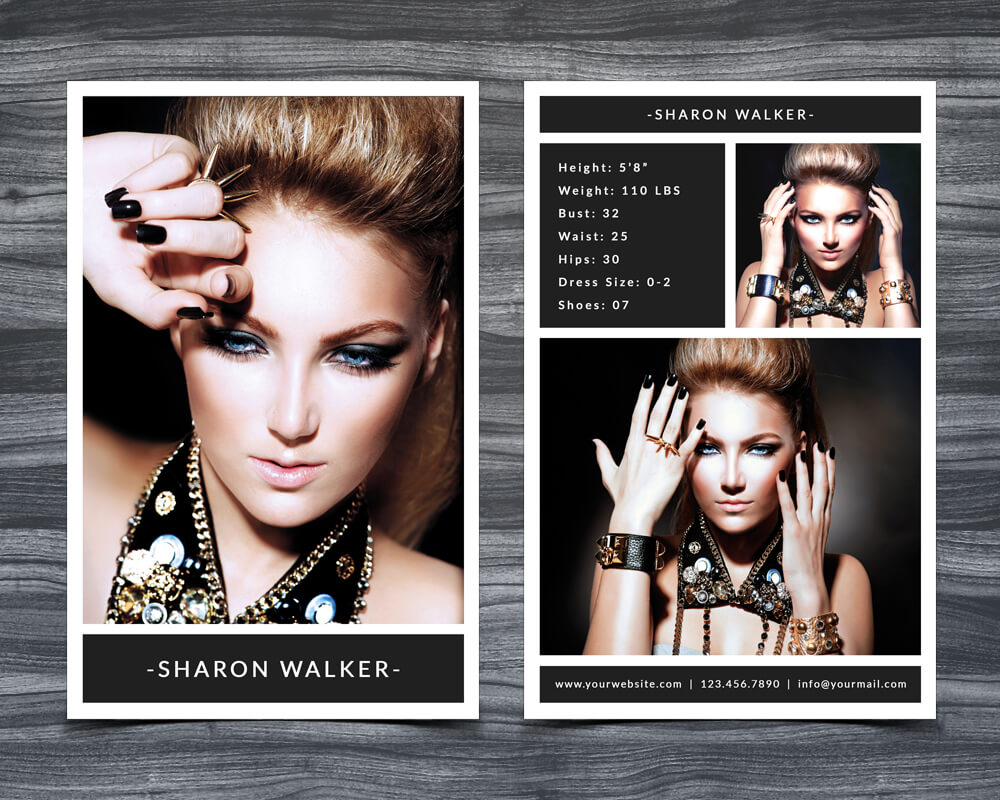 Model Comp Card Template With Free Model Comp Card Template
