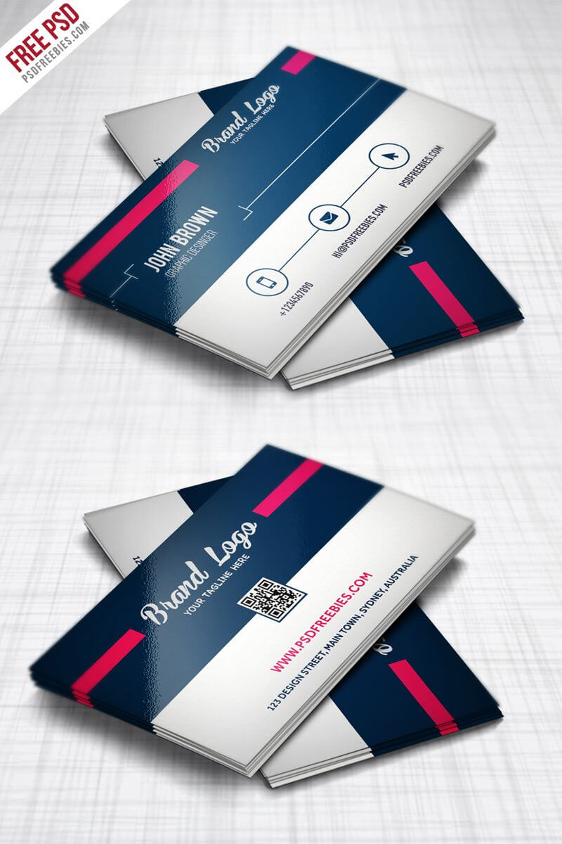 Modern Business Card Design Template Free Psd | Business With Professional Business Card Templates Free Download
