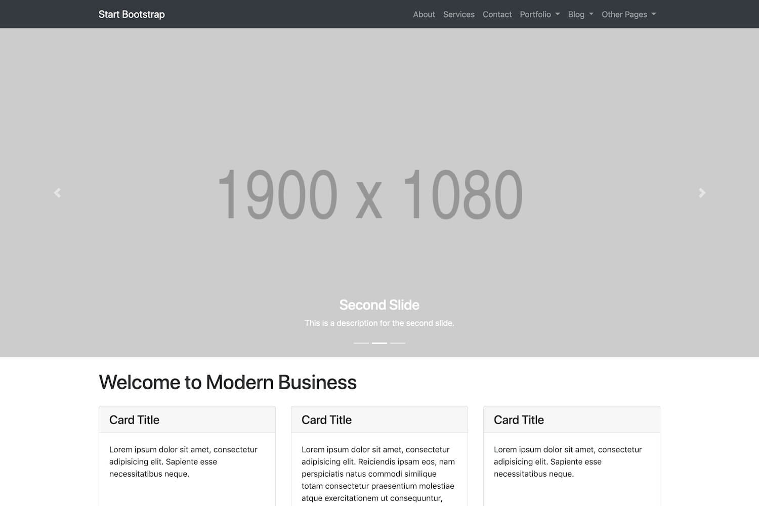 Modern Business – Full Website Template For Bootstrap 4 Within Blank Html Templates Free Download