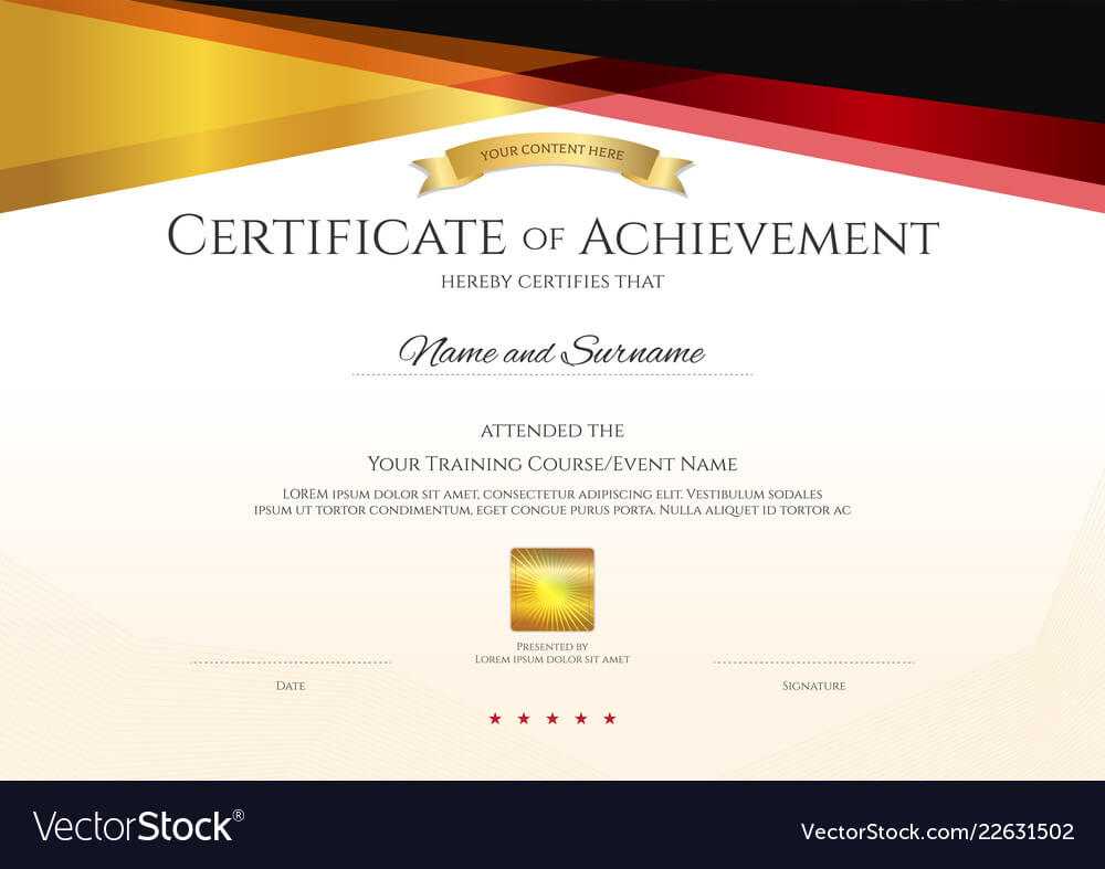 Modern Certificate Template With Elegant Border With High Resolution Certificate Template