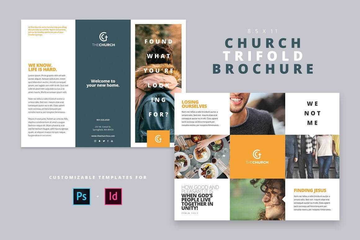 Modern Church Trifold Brochure – Brochures | Design: Graphic Pertaining To Welcome Brochure Template