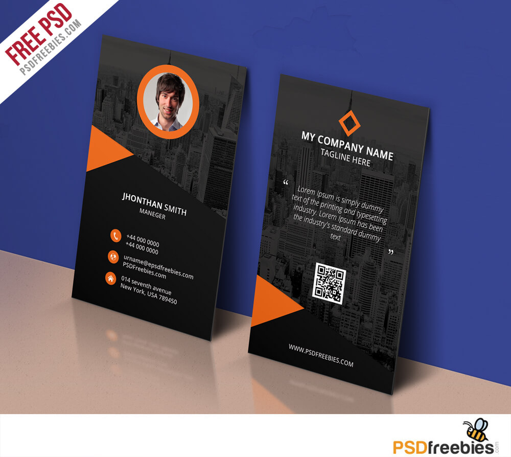 Modern Corporate Business Card Template Free Psd In Template Name Card Psd