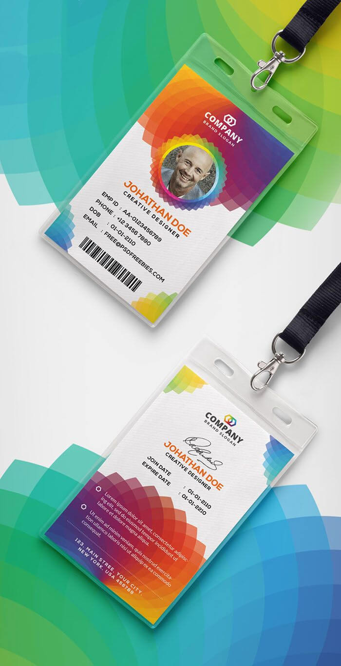Modern Corporate Id Card Design | Saadany | Identity Card With Conference Id Card Template