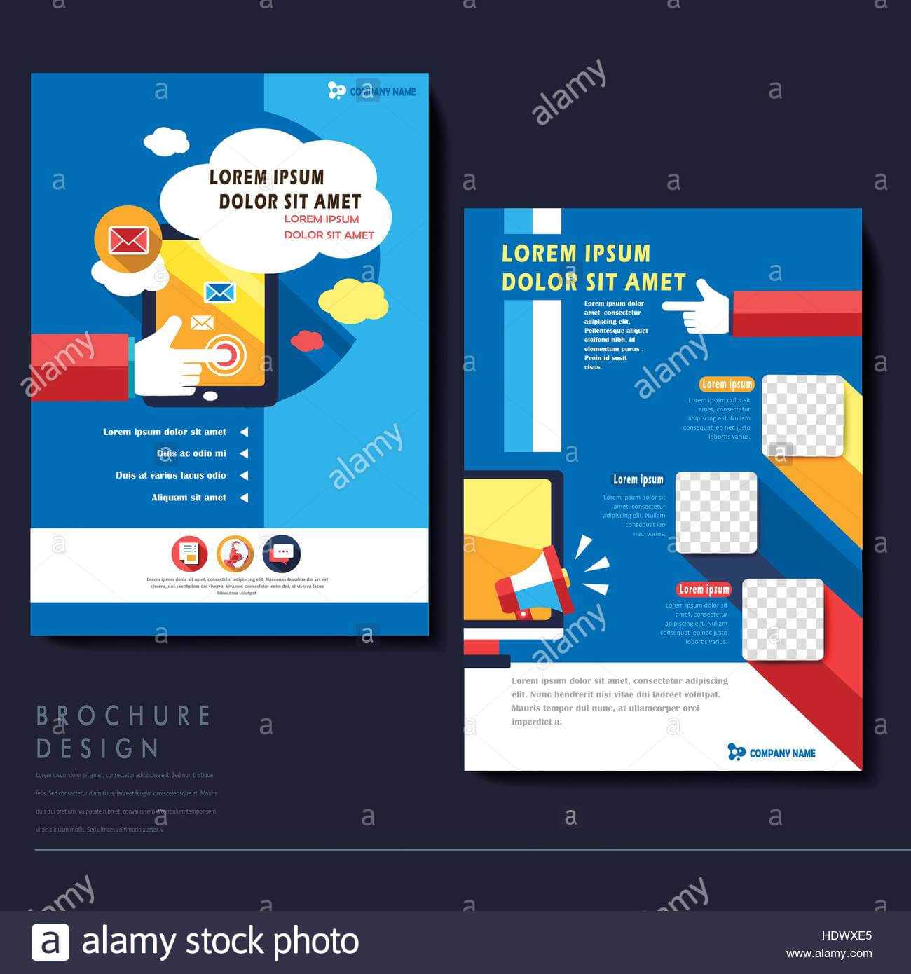 Modern Flat Design Flyer Template For Social Media Concept Inside Social Media Brochure Template