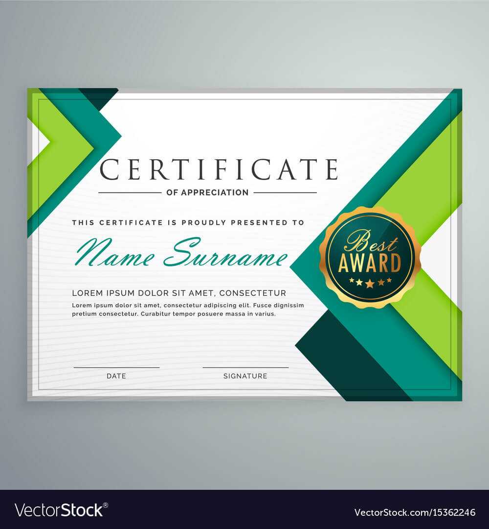 Modern Geometric Shape Certificate Design Template In Design A Certificate Template