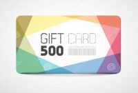 Modern Gift Card Template Stock Vector. Illustration Of with regard to Gift Card Template Illustrator