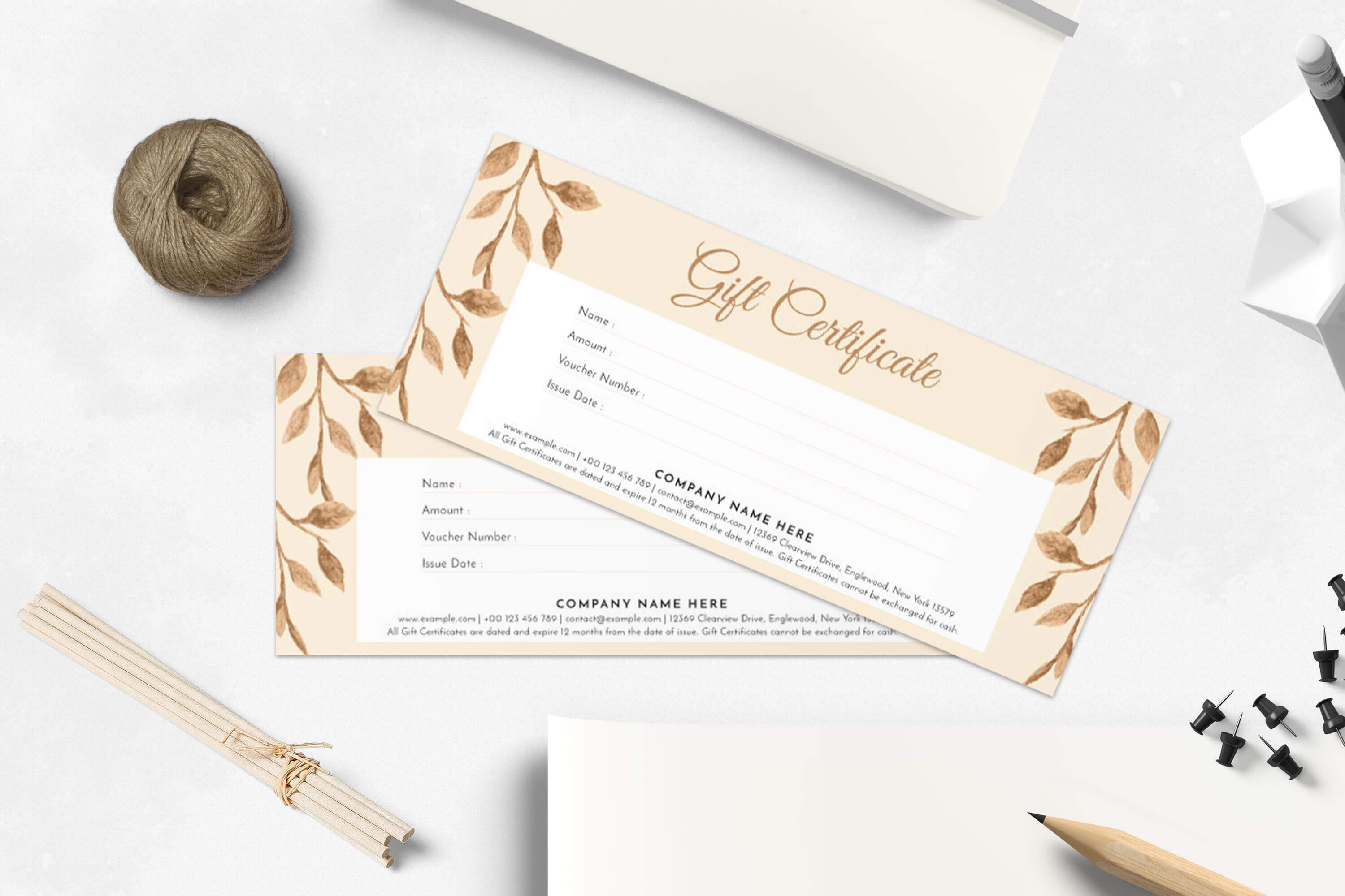 Modern Gift Certificate Template Pertaining To Company Gift Certificate Template