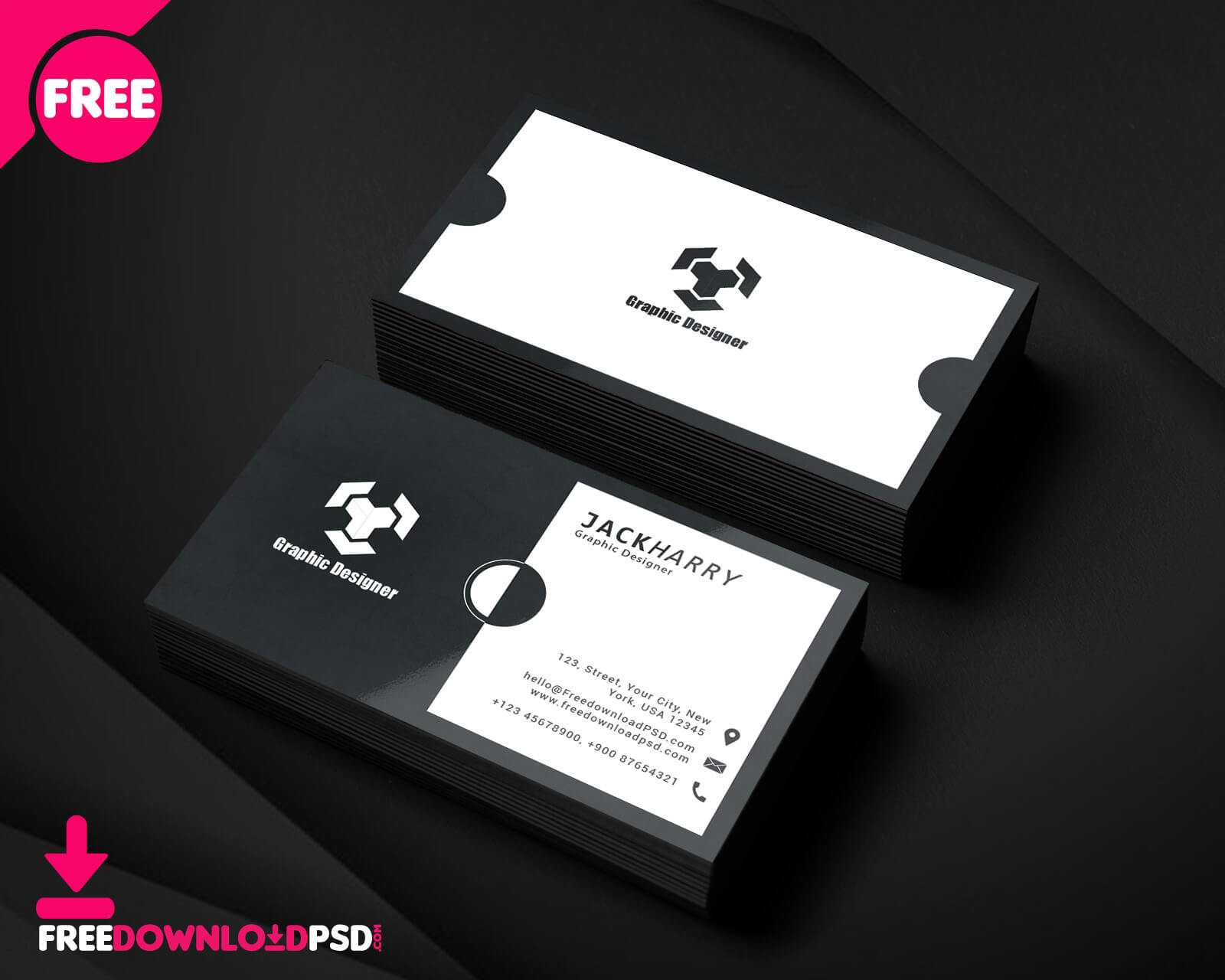 Modern Graphic Designer Business Card Psd Template Intended For Templates For Visiting Cards Free Downloads