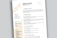 Modern Resume Template In Word Free - Used To Tech within How To Find A Resume Template On Word