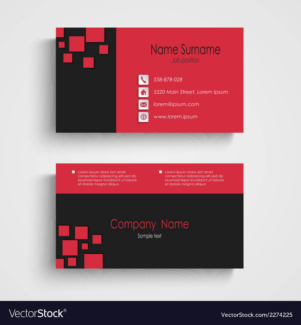 Modern Sample Business Card Template With Regard To Advertising Card Template