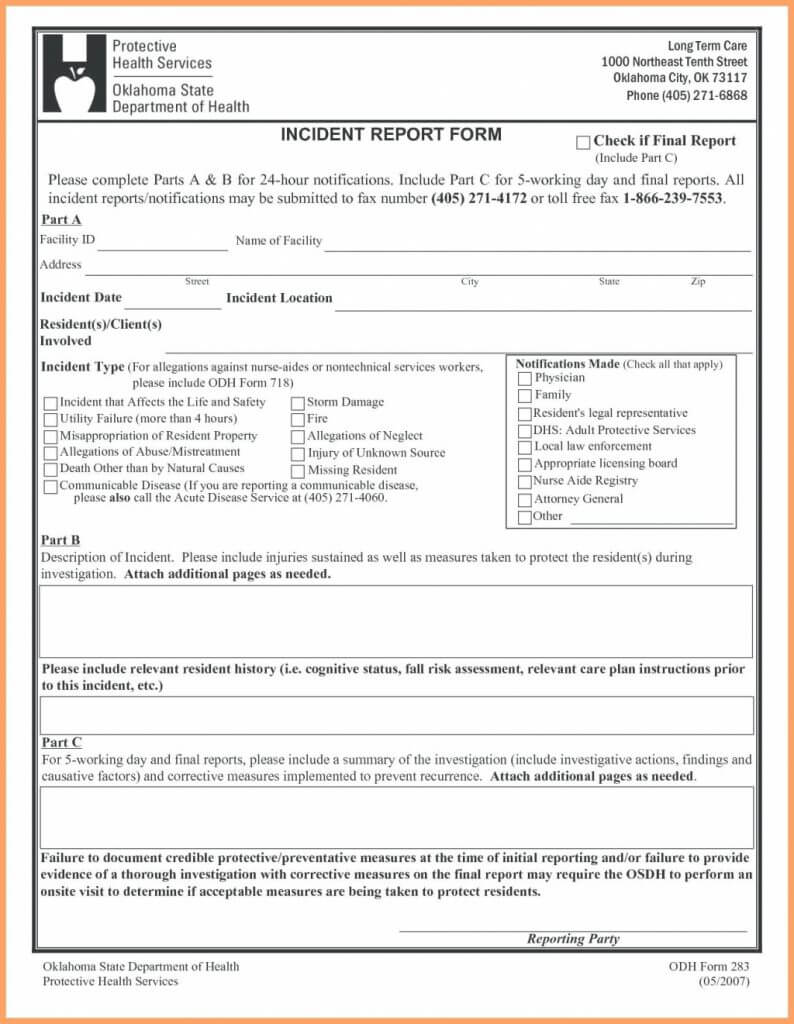Modification Template Of Project Management Incident Report For It Support Report Template