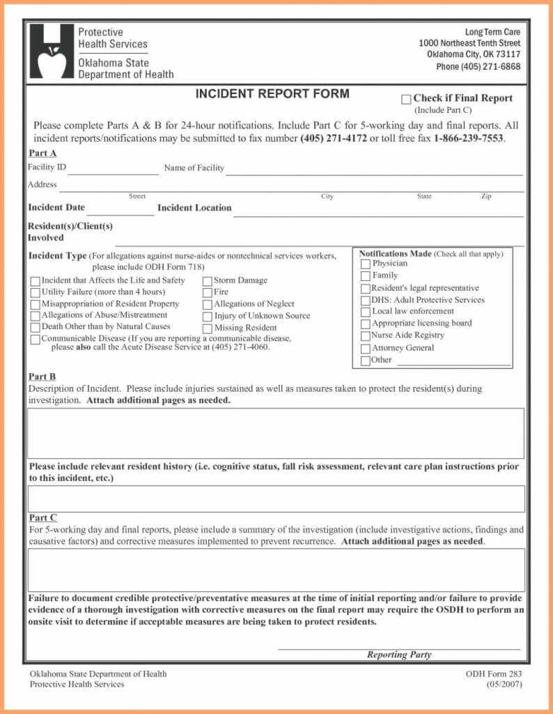 Modification Template Of Project Management Incident Report For It Support Report Template