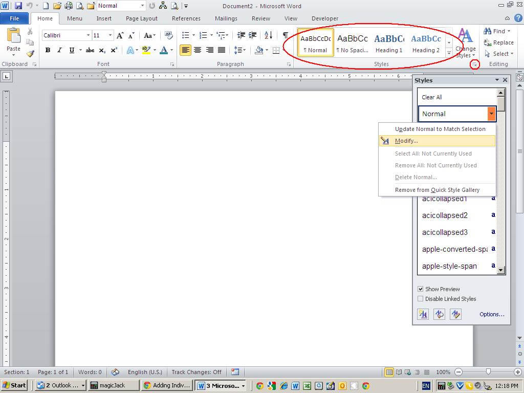 Modify A Style At The Template Level - Techrepublic Inside Change The Normal Template In Word 2010