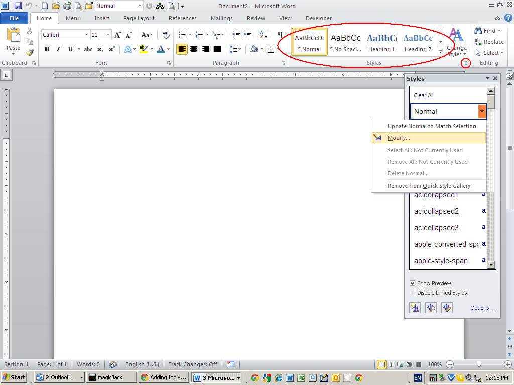 Modify A Style At The Template Level – Techrepublic Inside Change The Normal Template In Word 2010