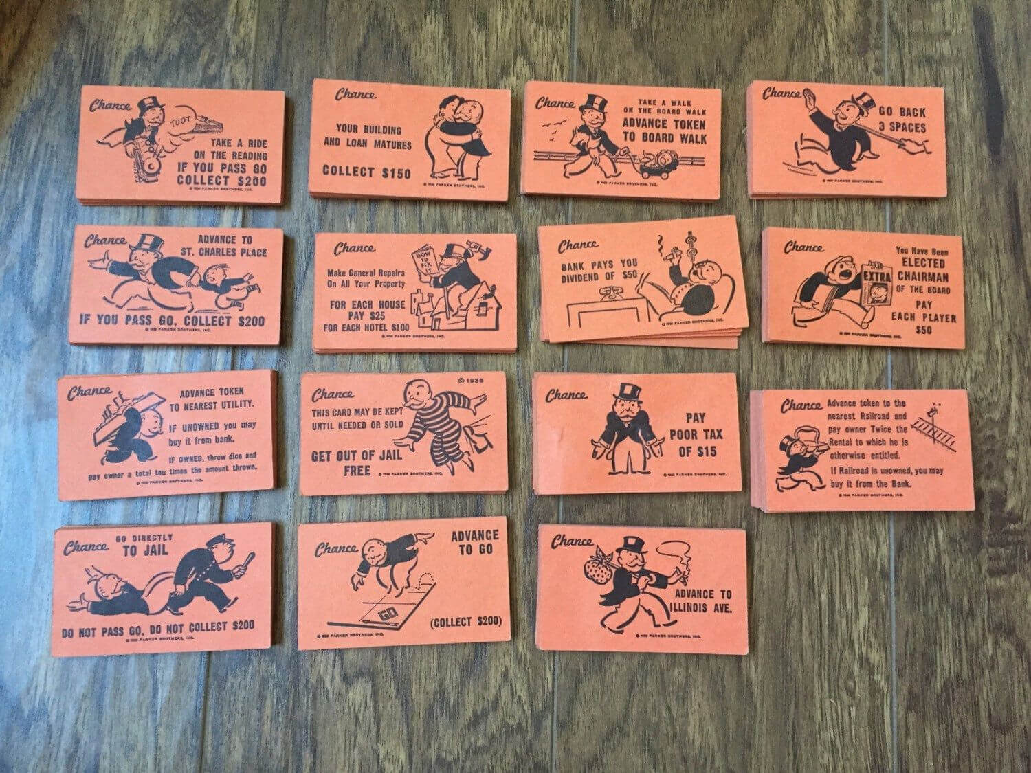 Monopoly Chance Cards Set Of 15 Monopoly, Creative intended for