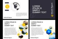 Month Report Powerpoint Template intended for Monthly Report Template Ppt