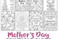 Mother's Day Coloring Cards | 8 Pack with regard to Mothers Day Card Templates