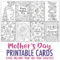 Mother's Day Coloring Cards | 8 Pack with regard to Mothers Day Card Templates