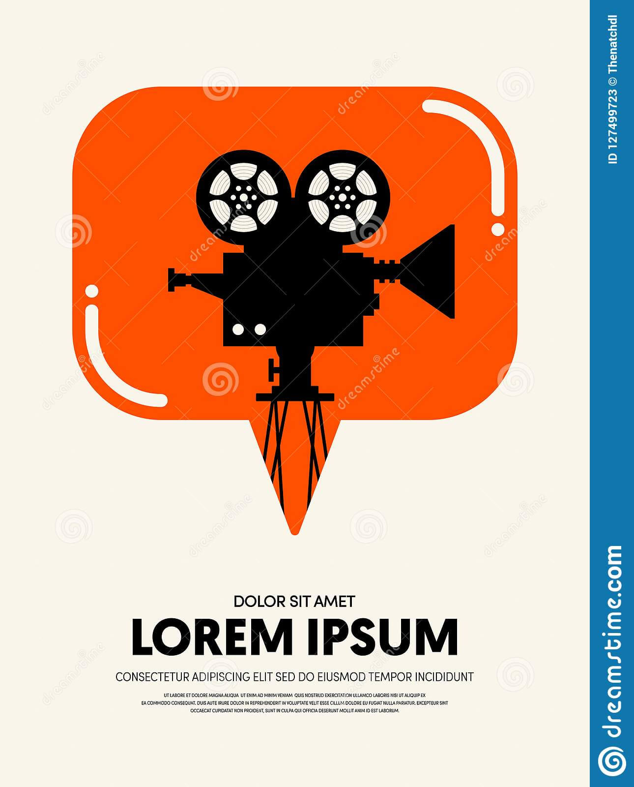 Movie And Film Festival Poster Template Design Modern Retro Inside Film Festival Brochure Template