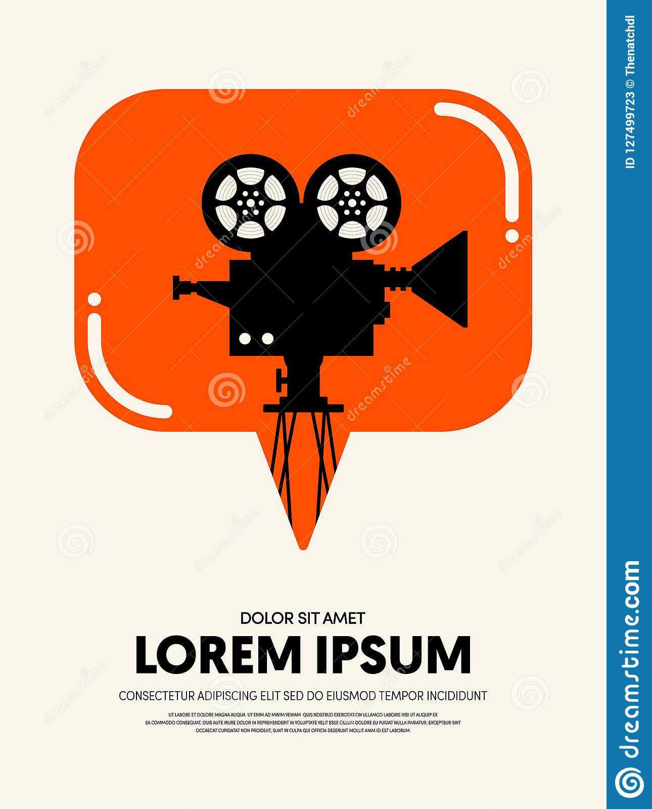 Movie And Film Festival Poster Template Design Modern Retro Inside Film Festival Brochure Template