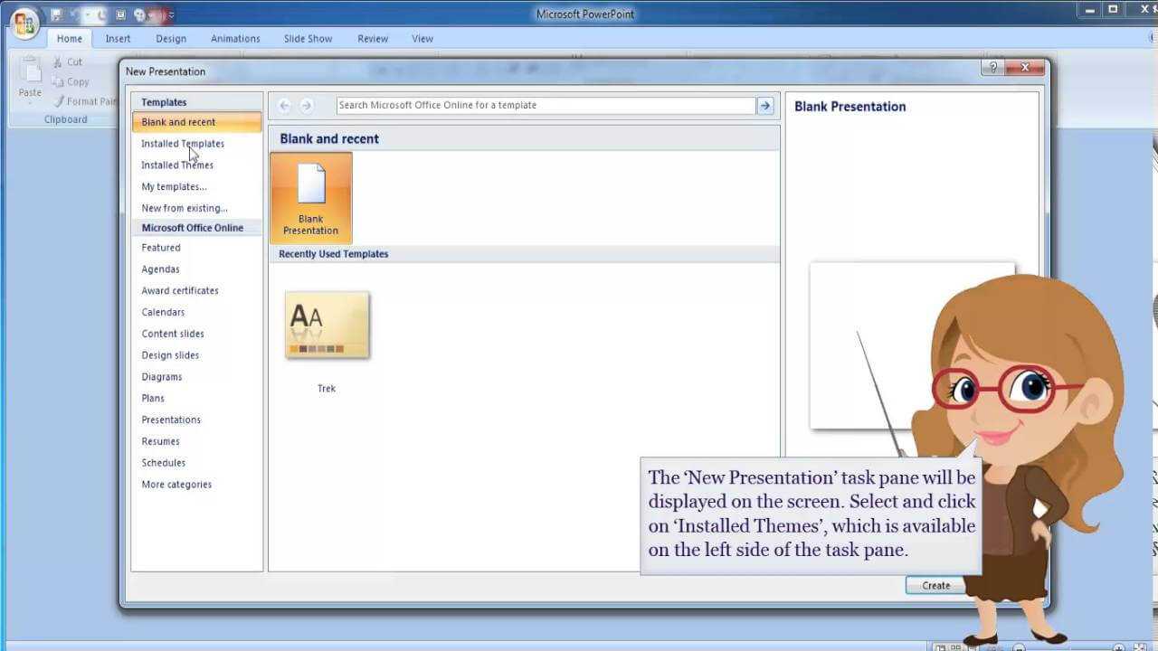 Ms Powerpoint 2007  Creating A Presentation Using Design Template Throughout How To Create A Template In Powerpoint