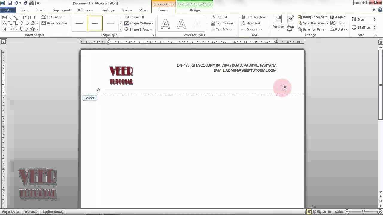 Ms Word 2010 | How To Create Custom Header And Footer Pertaining To Header Templates For Word