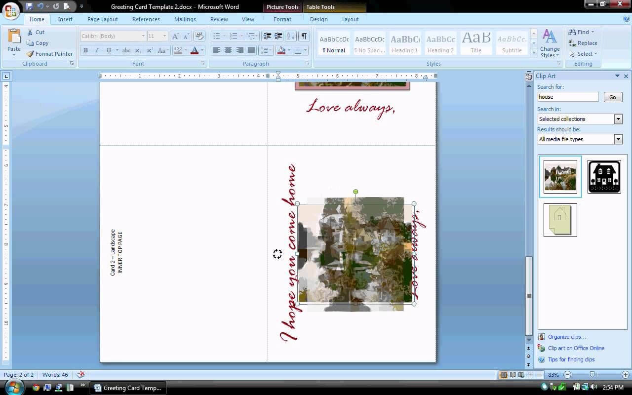 Ms Word Tutorial (Part 2) – Greeting Card Template In Microsoft Word Birthday Card Template