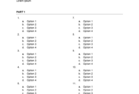 Multiple Choice Sheet Regarding Test Template For Word with regard to Test Template For Word