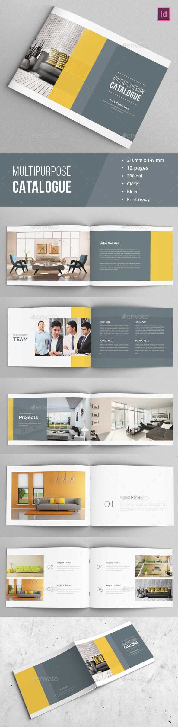 Multipurpose Brochure / Catalogue Template This Is 12 Page With 12 Page Brochure Template