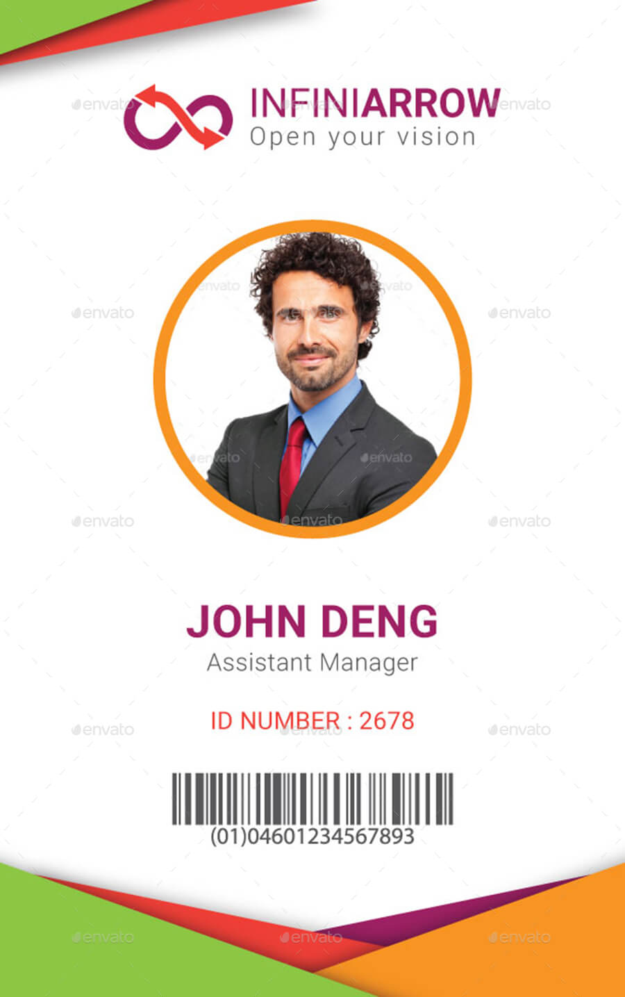 Multipurpose Business Id Card Template For Work Id Card Template