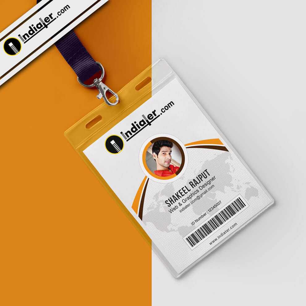 Multipurpose Corporate Office Id Card Free Psd Template With College Id Card Template Psd