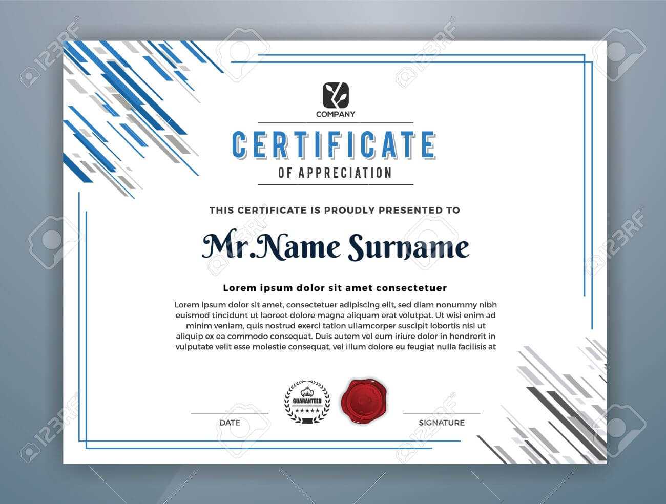 Multipurpose Modern Professional Certificate Template Design.. Intended For Design A Certificate Template