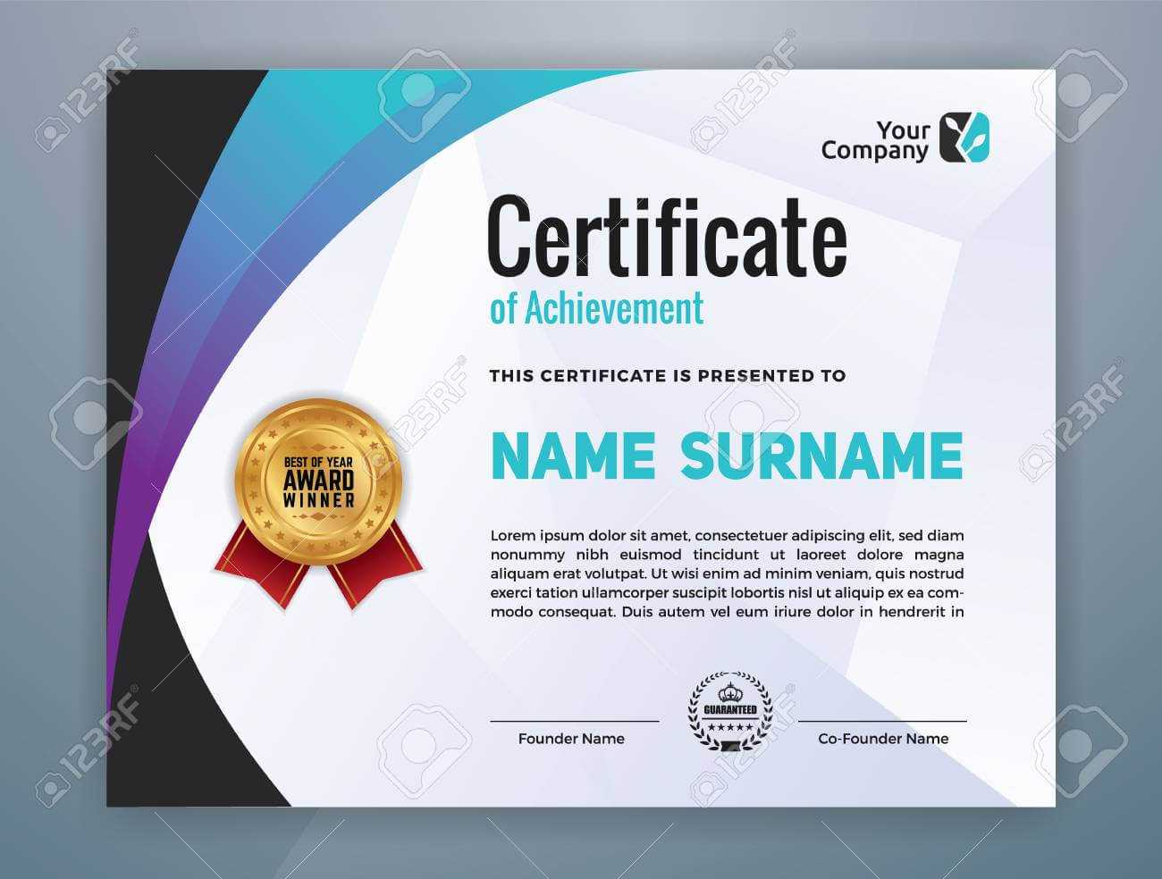 Multipurpose Modern Professional Certificate Template Design.. Throughout Design A Certificate Template