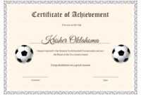 National Youth Football Certificate Template with Football Certificate Template