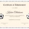 National Youth Football Certificate Template with Football Certificate Template
