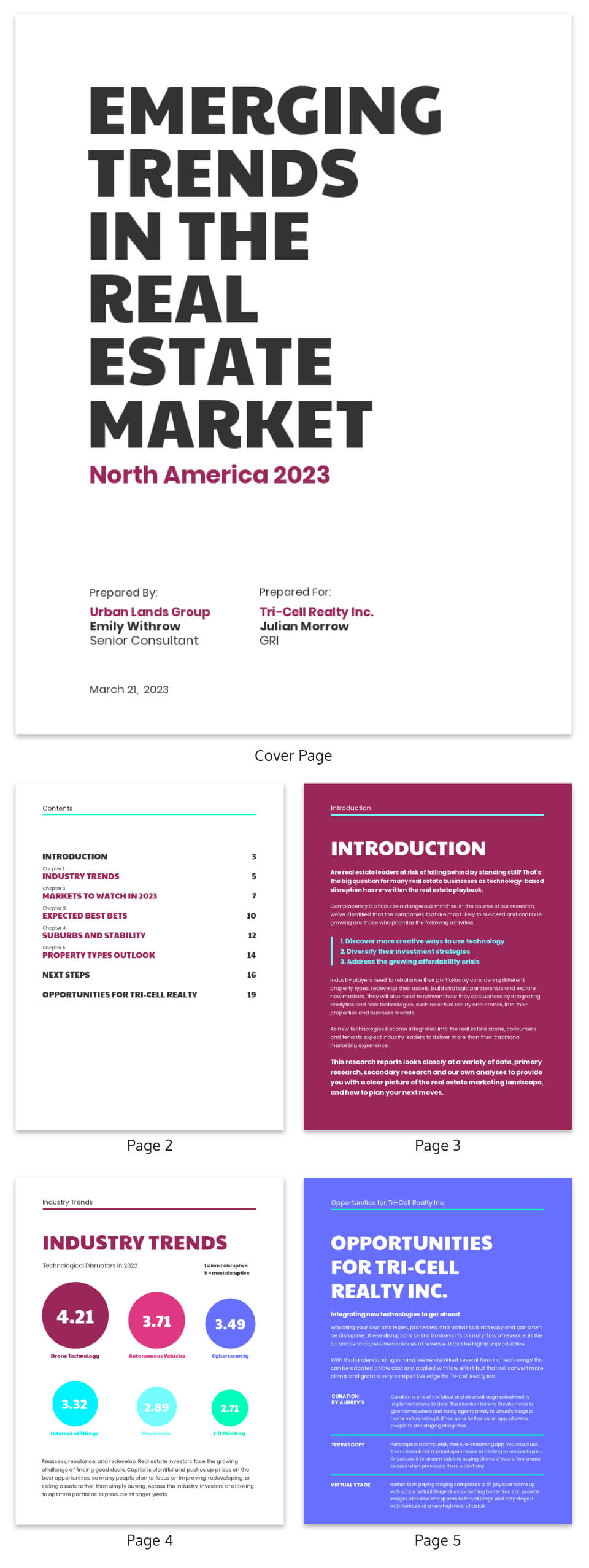 Neon Real Estate Market Industry Report Template Template For Real Estate Report Template