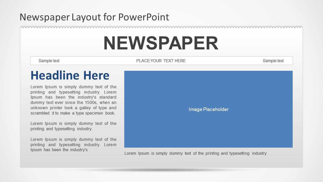 Newspaper Powerpoint Template In Newspaper Template For Powerpoint