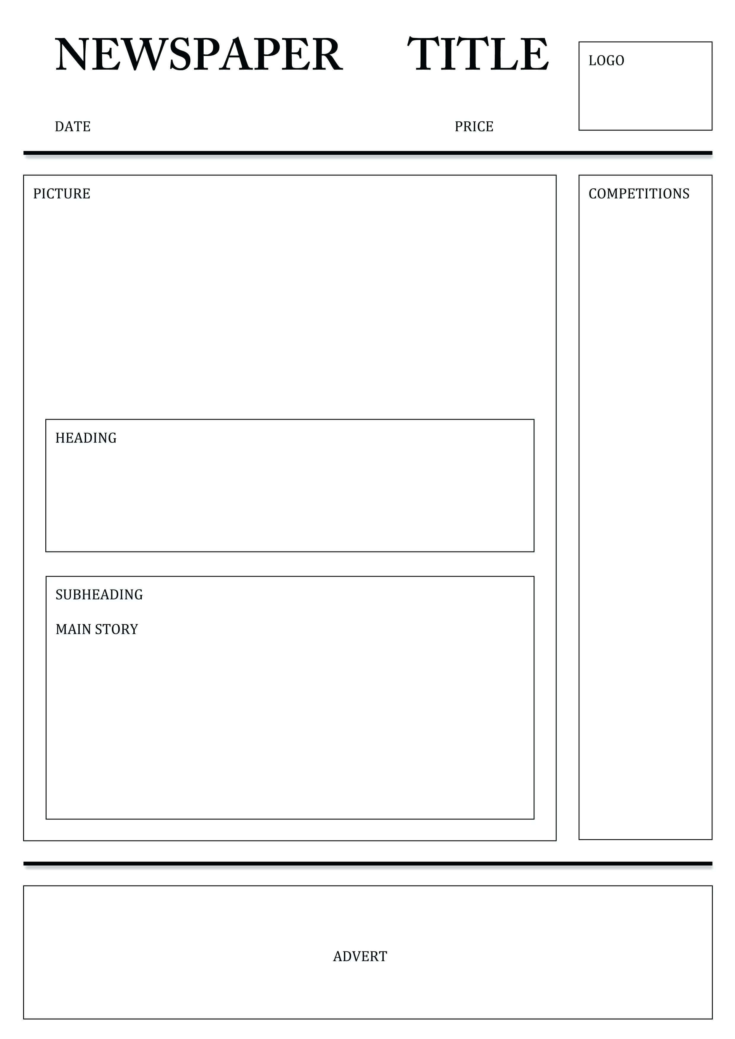 Newspaper Template For Word Pdf Excel | Printable Templates Within Blank Newspaper Template For Word