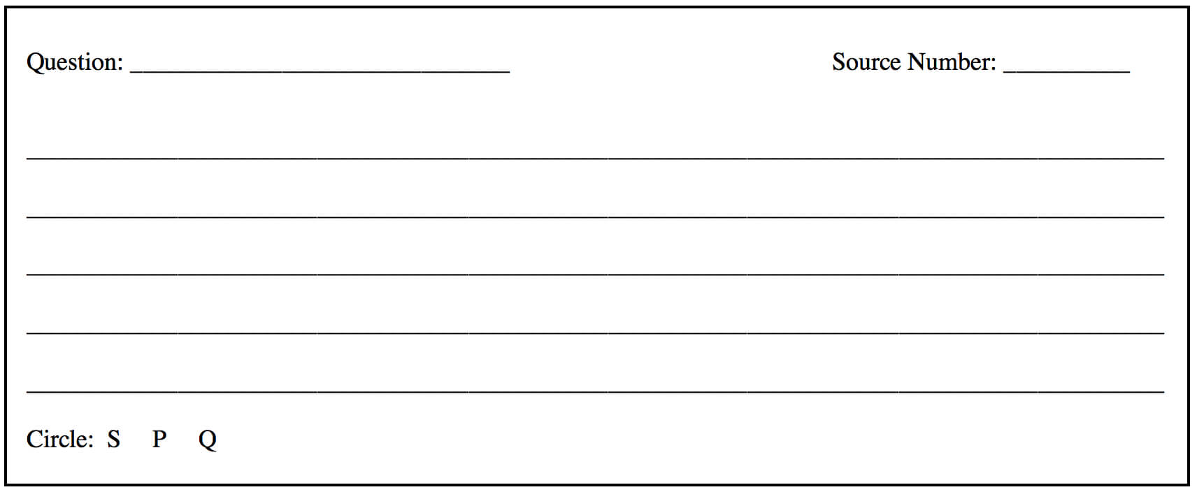 Note Card Templates For Practice | Research Toolsstead Inside Blank Index Card Template