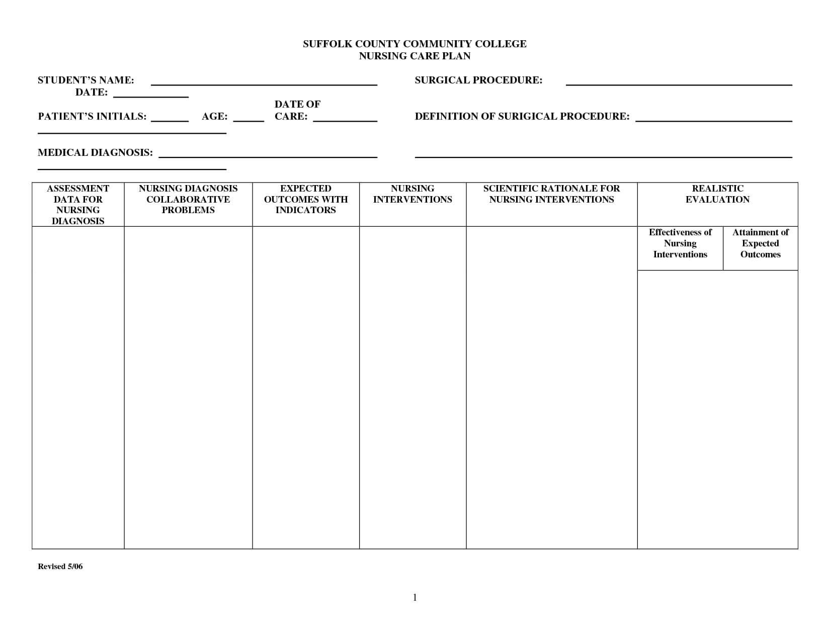 Nursing Care Plan Templates Blank – Atlantaauctionco With Regard To Nursing Care Plan Templates Blank