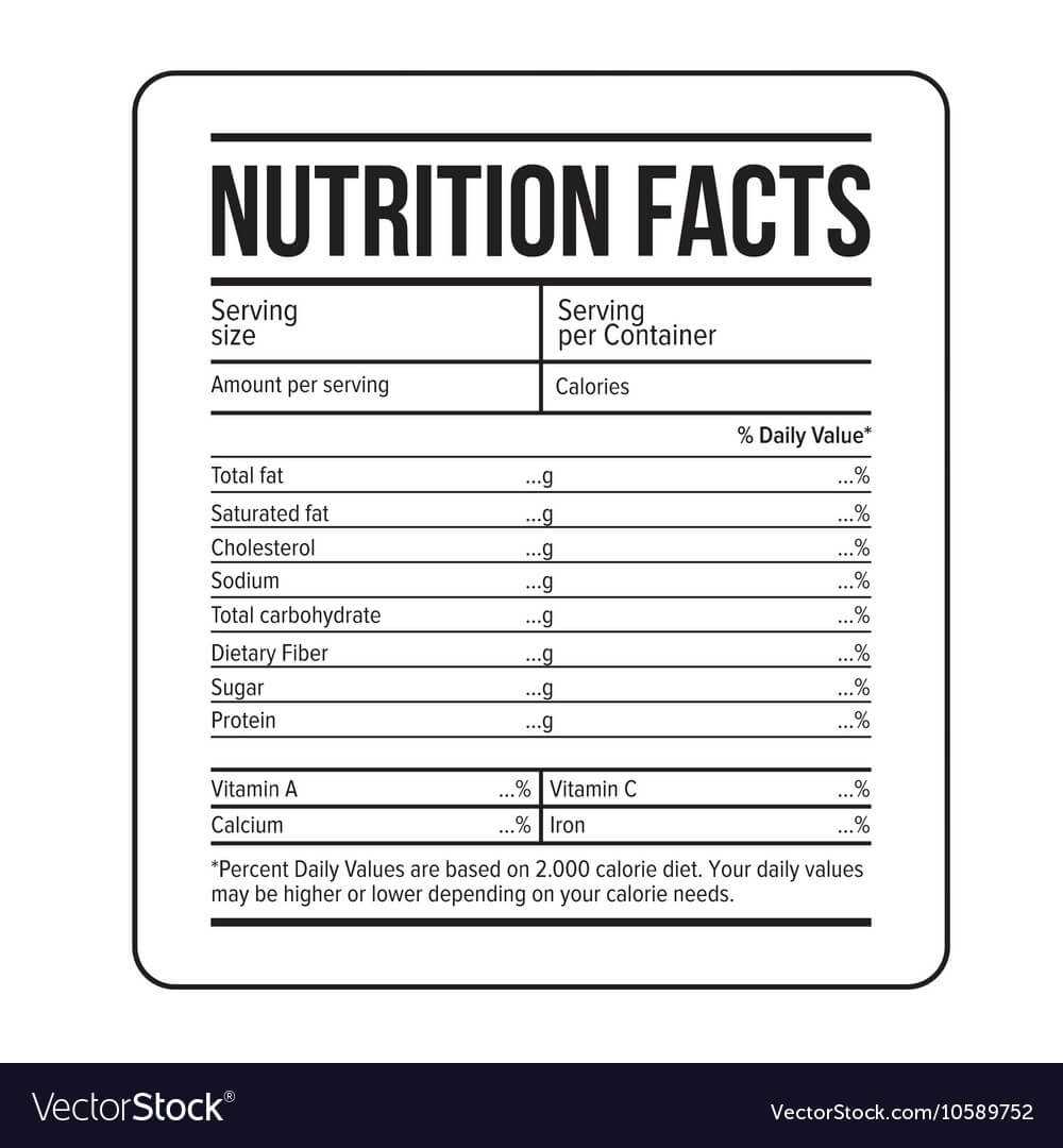 Nutrition Facts Label Template Regarding Blank Food Label Template