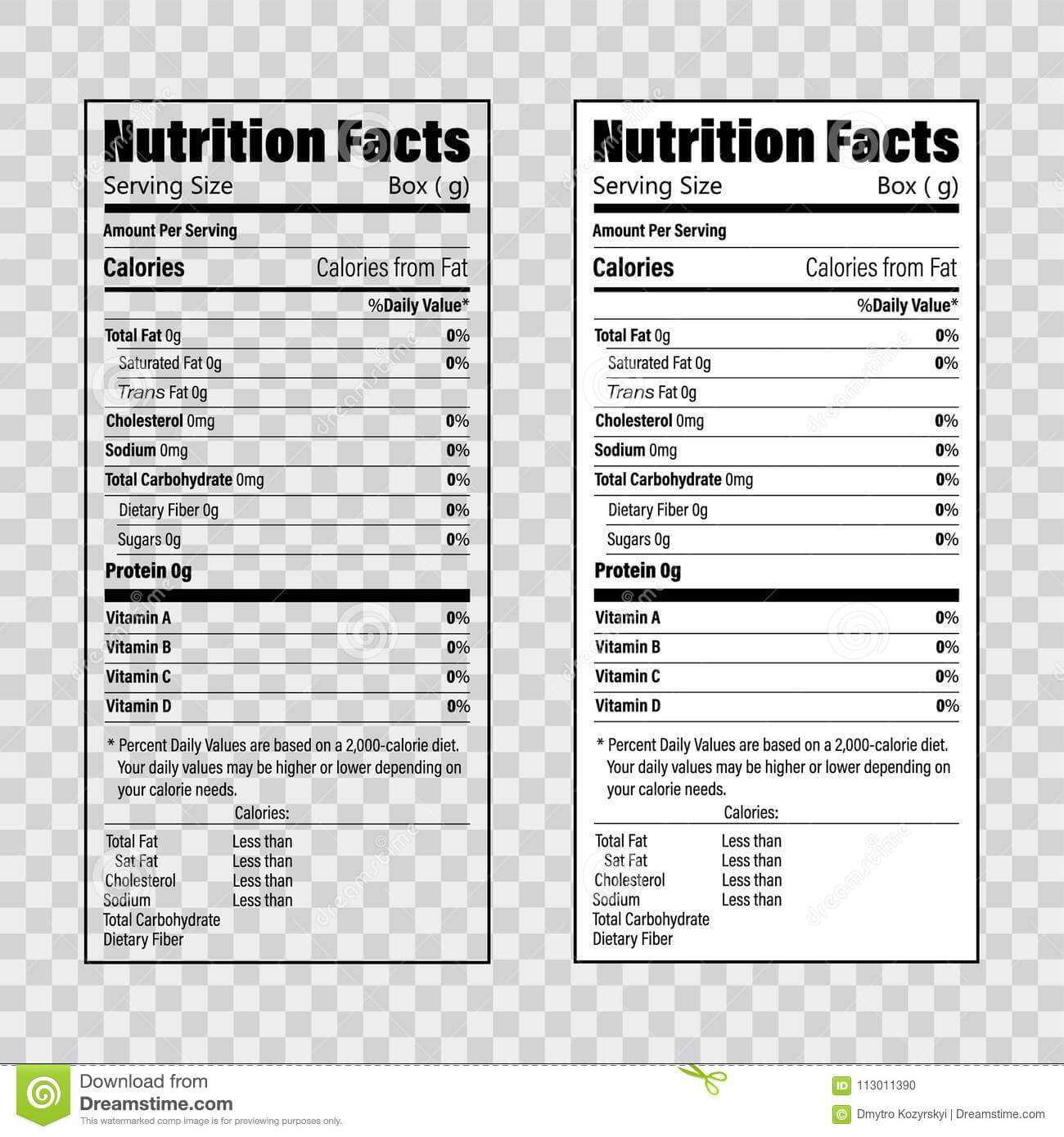 Nutrition Label Template Facts Creator Clipart Images With Regard To Nutrition Label Template Word