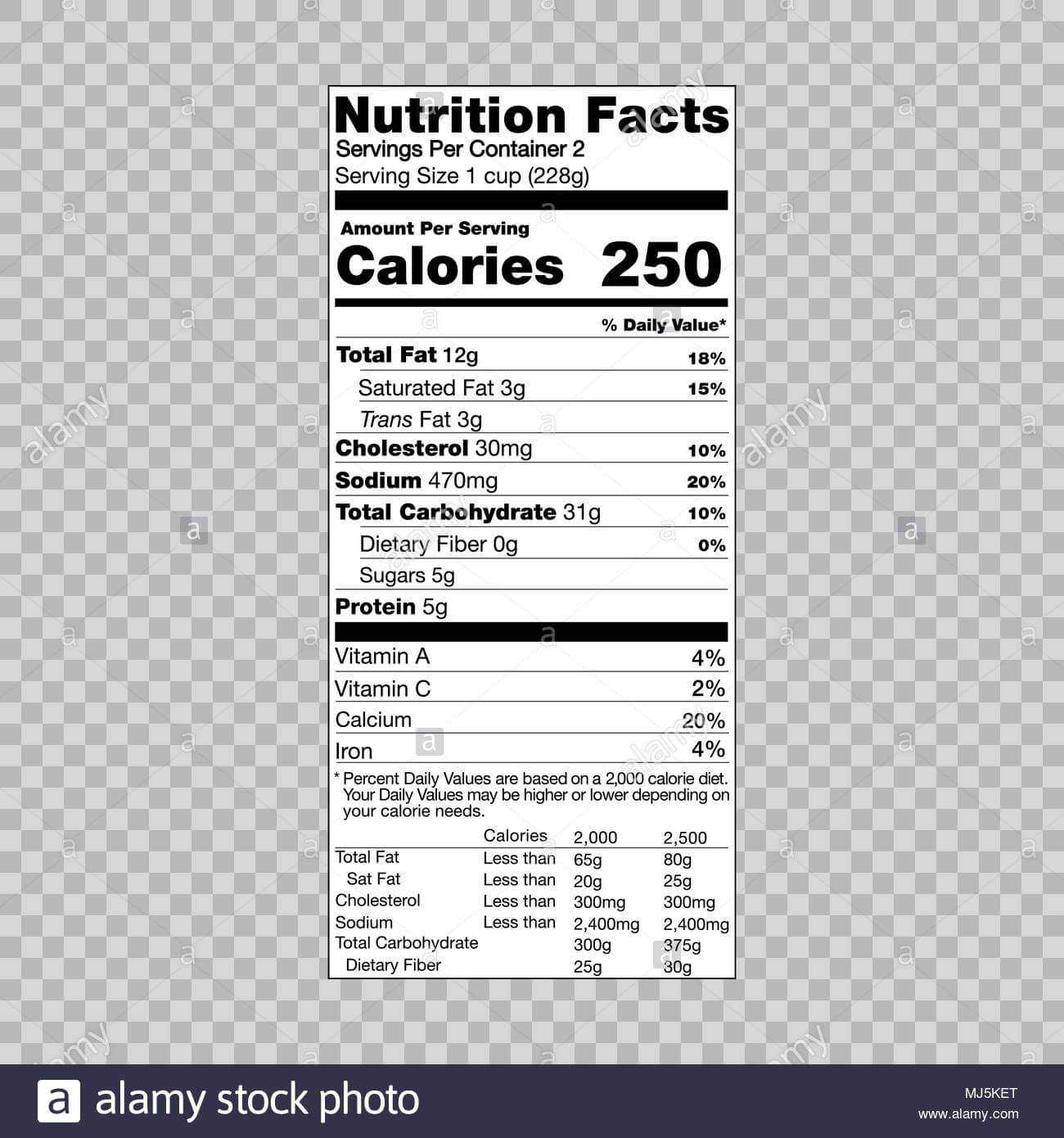 Nutrition Label Template Facts Creator Clipart Images Within Nutrition Label Template Word