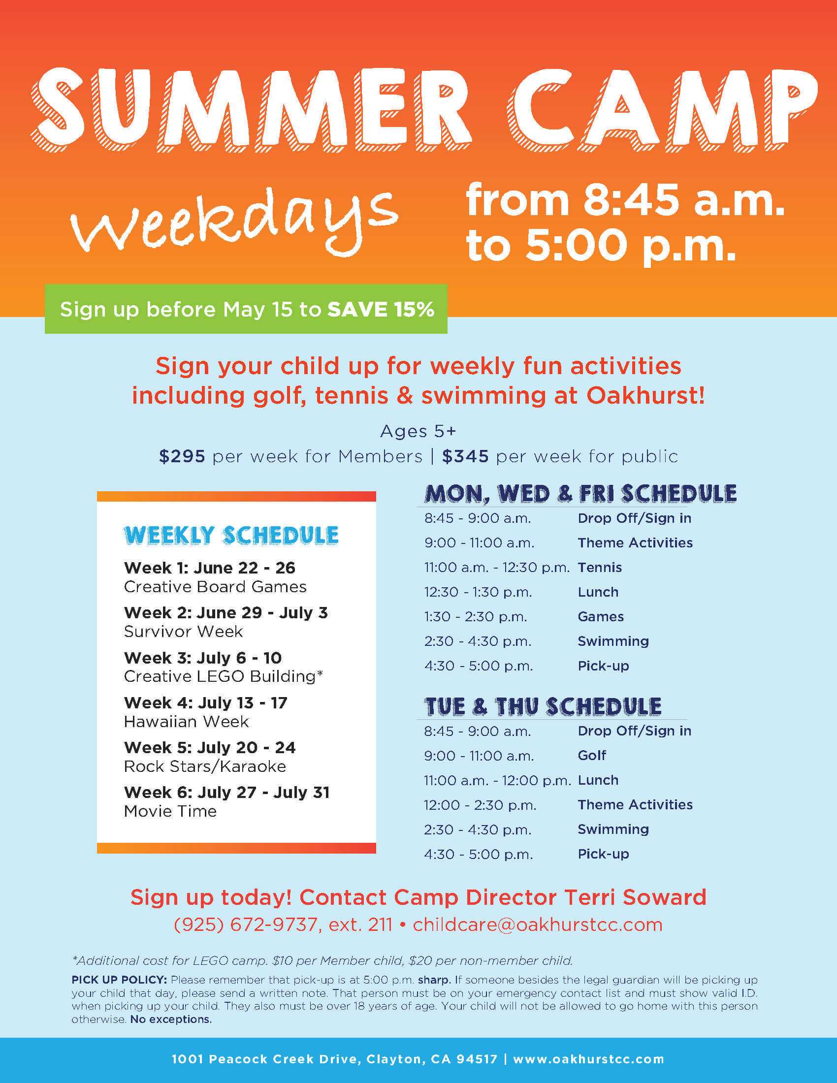 Oakhurst Summer Camp Flyer Template | Best Summer Camps Inside Summer Camp Brochure Template Free Download