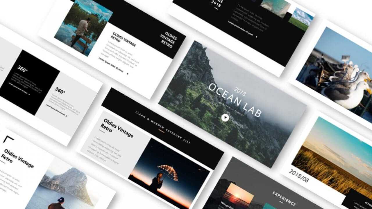 Ocean Lab Photo Album Powerpoint Template – Just Free Slides For Powerpoint Photo Album Template