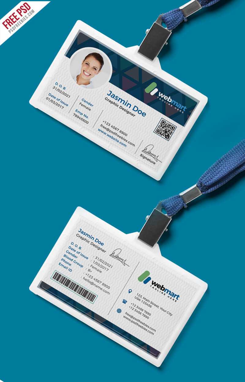 Office Id Card Design Psd | Psdfreebies Pertaining To Id Card Design Template Psd Free Download