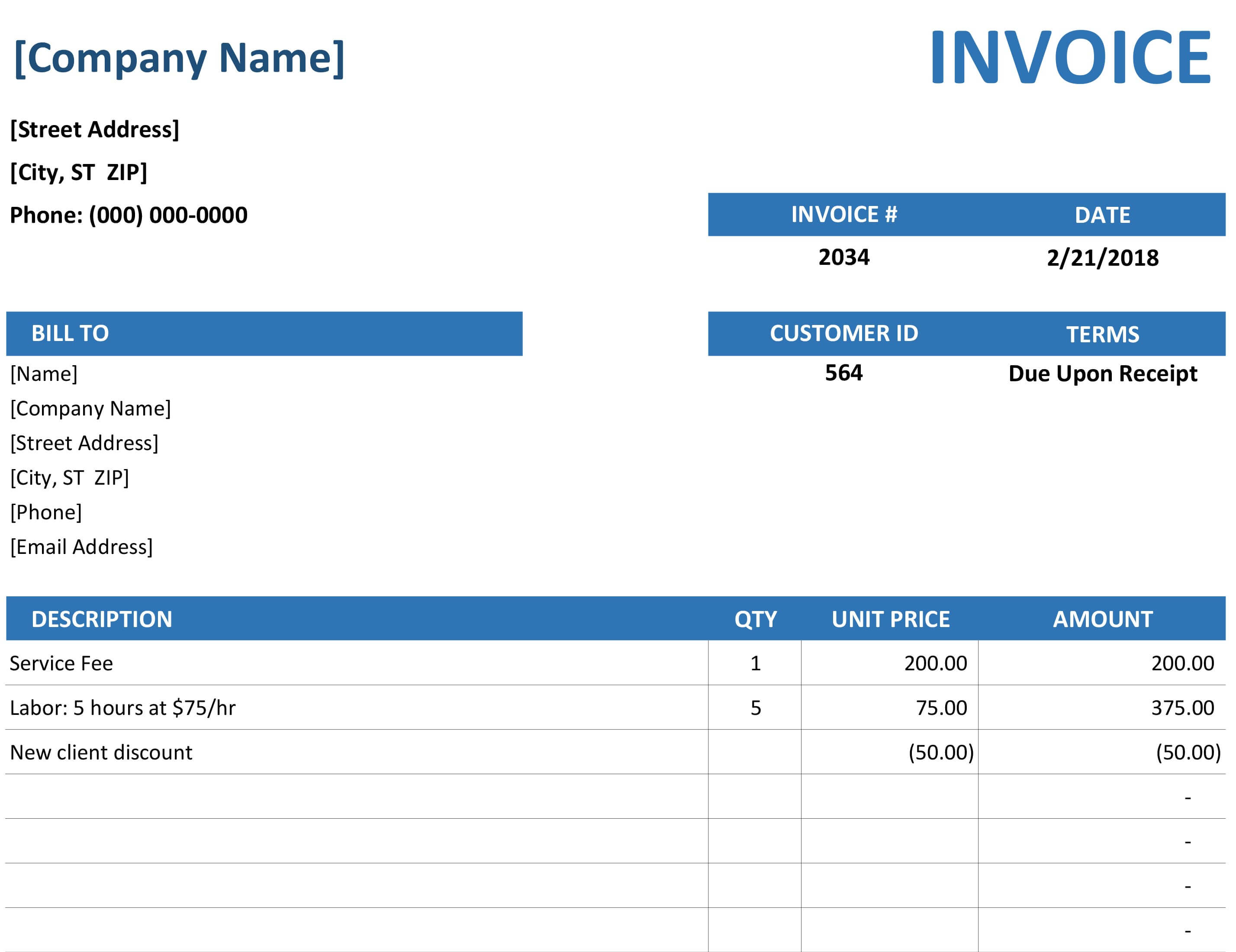Office Invoice Template Free – Tosya.magdalene Project Pertaining To Invoice Template Word 2010