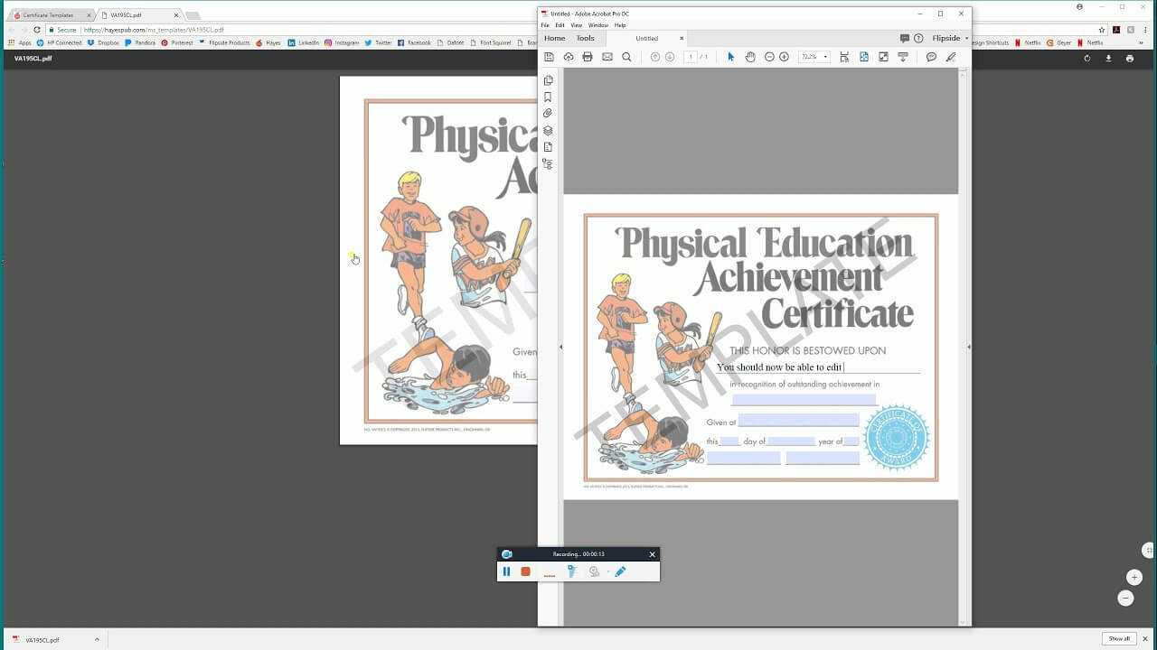 Open In Acrobat – Hayes Publishing Certificate Templates Regarding Hayes Certificate Templates